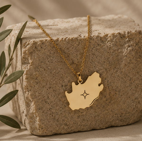 South Africa Outline Necklace
